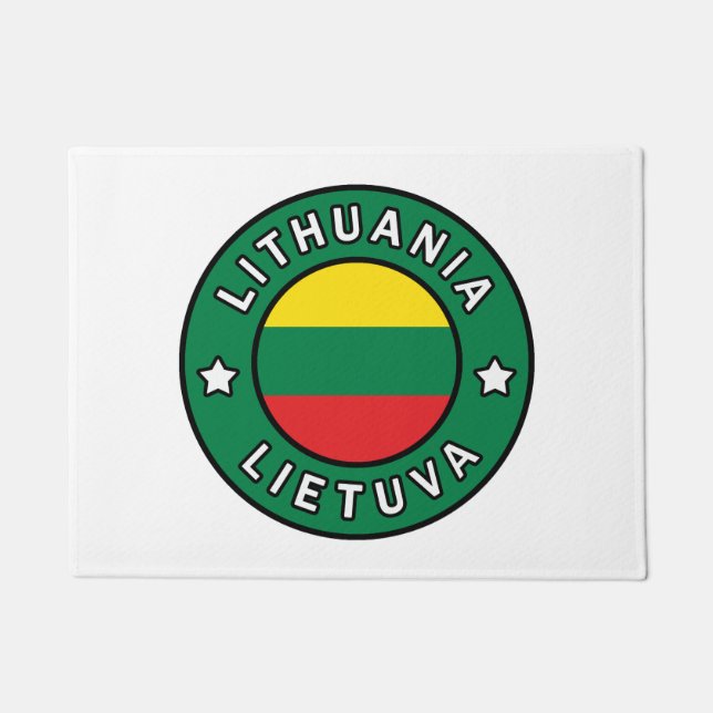 Lithuania Lietuva Doormat (Front)
