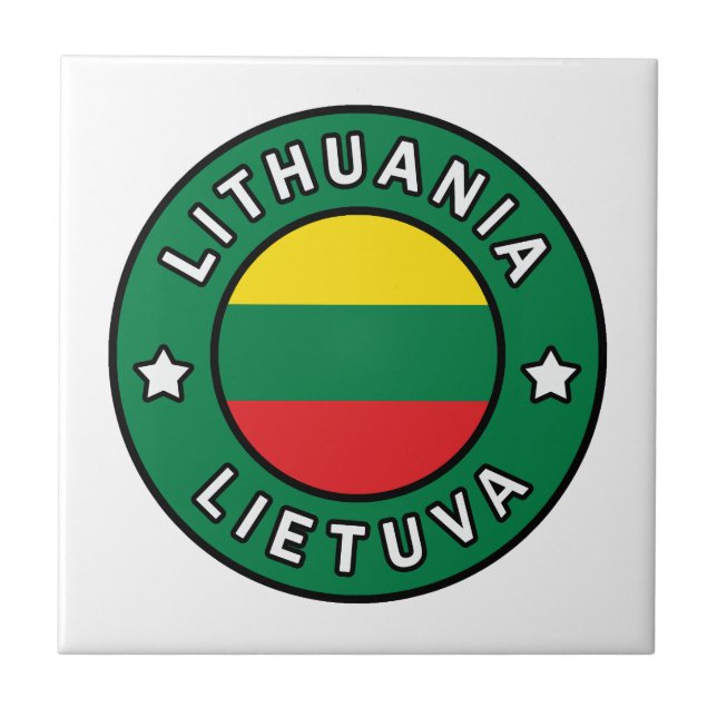 Lithuania Lietuva Tile (Front)
