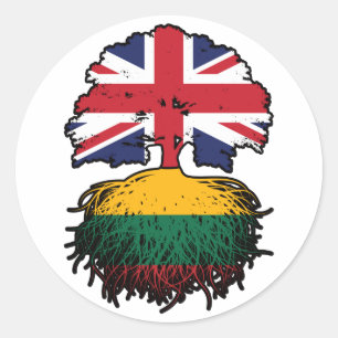 Lithuania Lithuanian British UK United Kingdom Classic Round Sticker