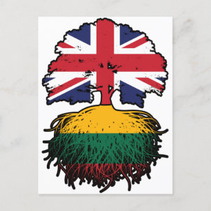 Lithuania Lithuanian British UK United Kingdom Postcard