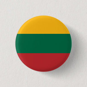 Lithuania (Lithuanian) Flag 1 Inch Round Button