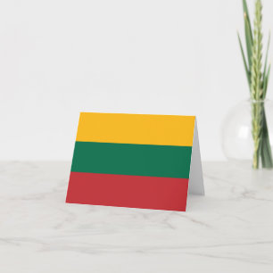 Lithuania (Lithuanian) Flag Card