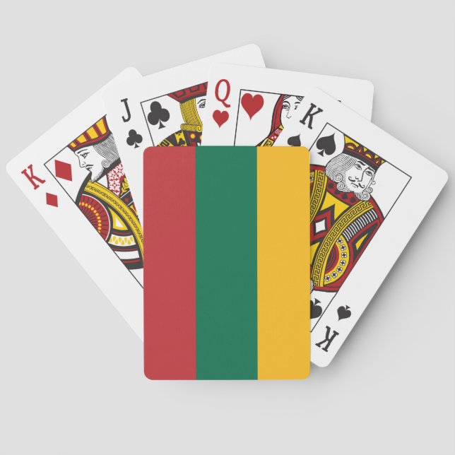 Lithuania (Lithuanian) Flag Playing Cards (Back)