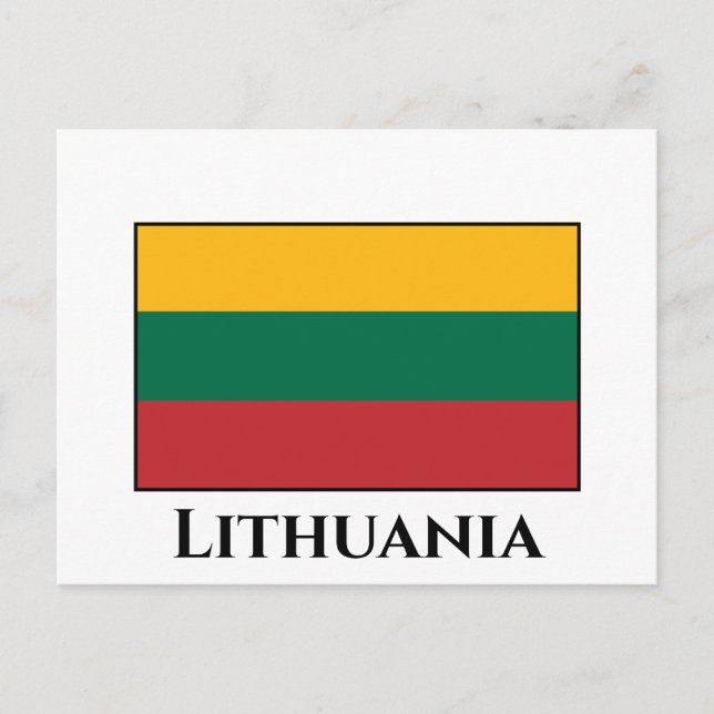 Lithuania (Lithuanian) Flag Postcard (Front)