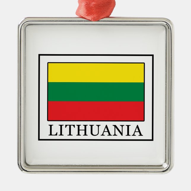 Lithuania Metal Ornament (Front)