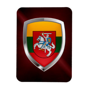 Lithuania Metallic Emblem Magnet