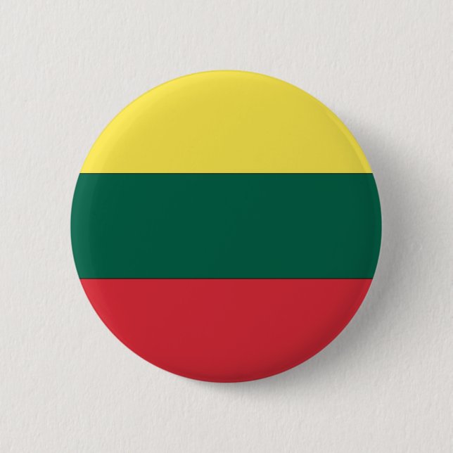 Lithuania National Flag 2 Inch Round Button (Front)