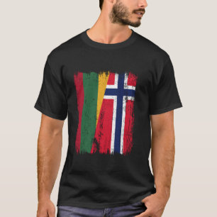 Lithuania Norway Half Flag Lithuanian Norwegian An T-Shirt