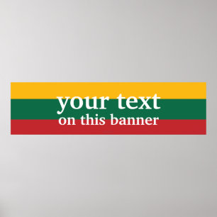 Lithuania Plain Flag Poster