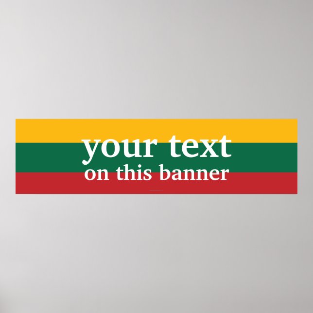 Lithuania Plain Flag Poster (Front)