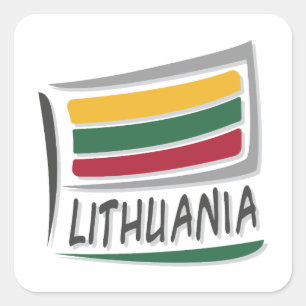 Lithuania    Pride X Flag Square Sticker
