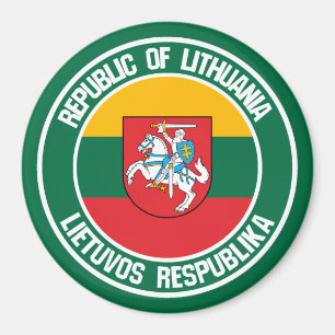 Lithuania Round Emblem Magnet