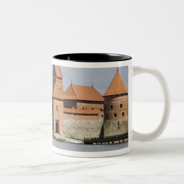 Lithuania, Trakai. Island Castle 2 Two-Tone Coffee Mug (Right)