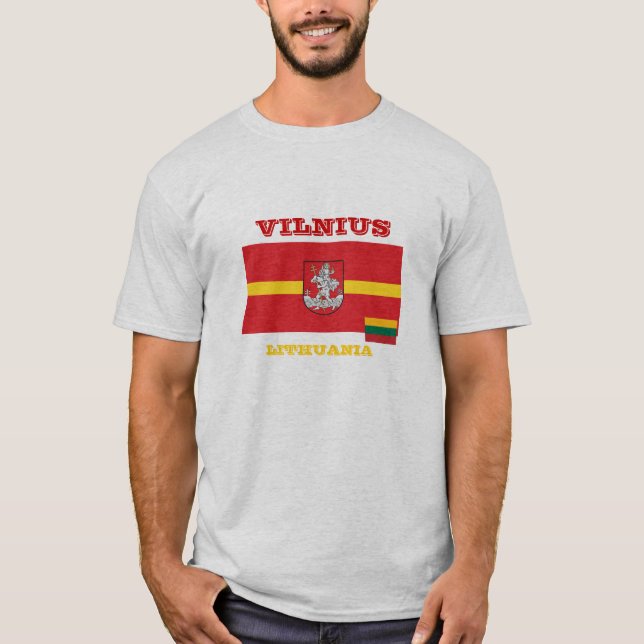 Lithuania Vilnius Flag Shirt (Front)