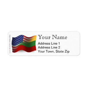 Lithuanian-American Waving Flag