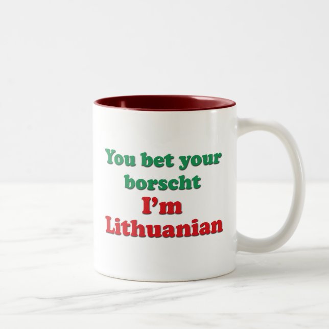 Lithuanian Borscht Two-Tone Coffee Mug (Right)