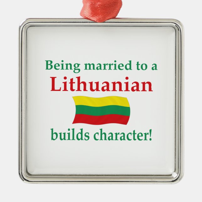Lithuanian Builds Character Metal Ornament (Front)