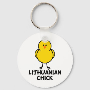 Lithuanian Chick Keychain