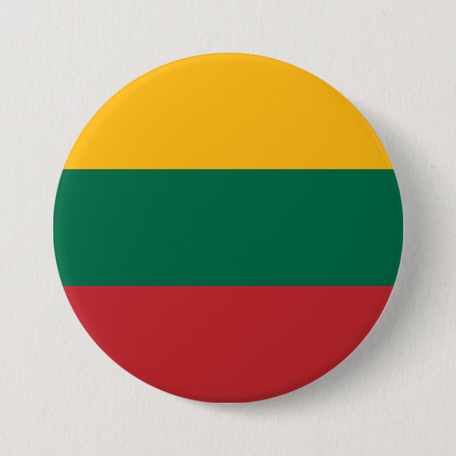 Lithuanian Flag 3 Inch Round Button (Front)
