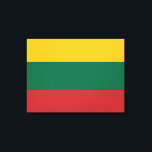 Lithuanian Flag Canvas Print<br><div class="desc">This design features the national flag of Lithuania, which is a country in the Baltic region of Europe. The country is situated along the southeastern shore of the Baltic Sea, to the southeast of Sweden and Denmark. Lithuania is bordered by Latvia to the north, Belarus to the east and south,...</div>
