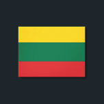 Lithuanian Flag Canvas Print<br><div class="desc">This design features the national flag of Lithuania, which is a country in the Baltic region of Europe. The country is situated along the southeastern shore of the Baltic Sea, to the southeast of Sweden and Denmark. Lithuania is bordered by Latvia to the north, Belarus to the east and south,...</div>