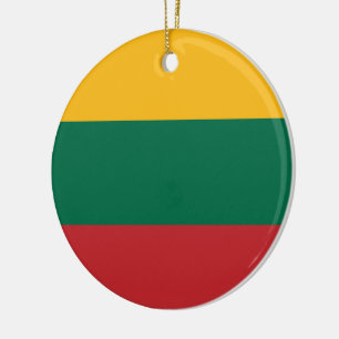 Lithuanian Flag Ceramic Ornament