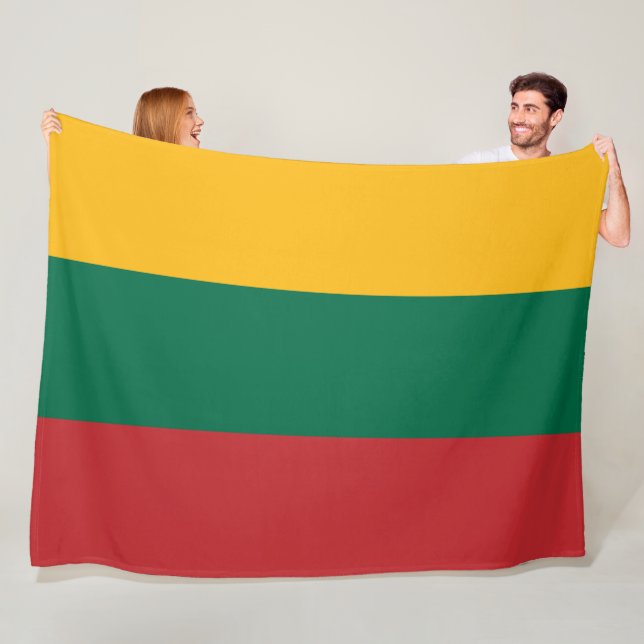 Lithuanian Flag Fleece Blanket (In Situ)
