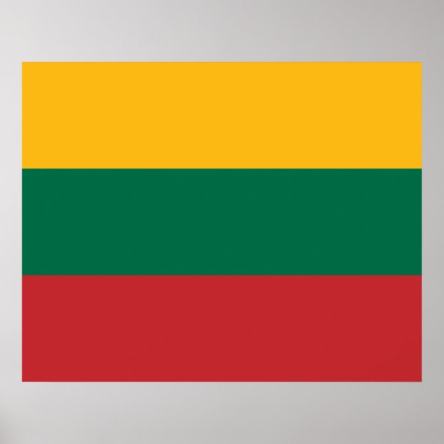 Lithuanian Flag Poster (Front)