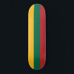 Lithuanian Flag Skateboard<br><div class="desc">This design features the national flag of Lithuania, which is a country in the Baltic region of Europe. The country is situated along the southeastern shore of the Baltic Sea, to the southeast of Sweden and Denmark. Lithuania is bordered by Latvia to the north, Belarus to the east and south,...</div>