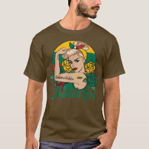 Lithuanian Girl Lithuania Woman Lithuanians Flag  T-Shirt