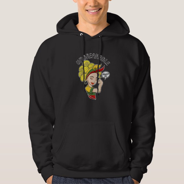 Lithuanian Girl Unbreakable I Heritage Lithuania   Hoodie (Front)