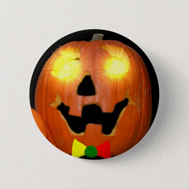 Lithuanian Halloween Pumpkin Button (Front)