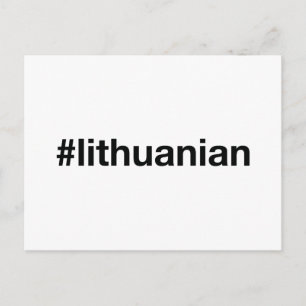 LITHUANIAN Hashtag Postcard