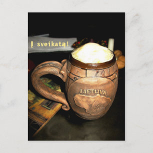 Lithuanian I Sveikata (Cheers) Postcard