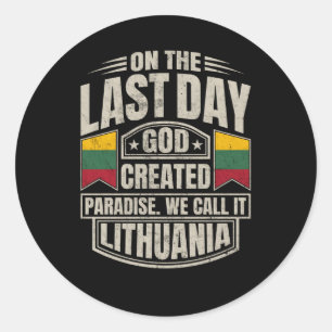 Lithuanian Lithuania Classic Round Sticker