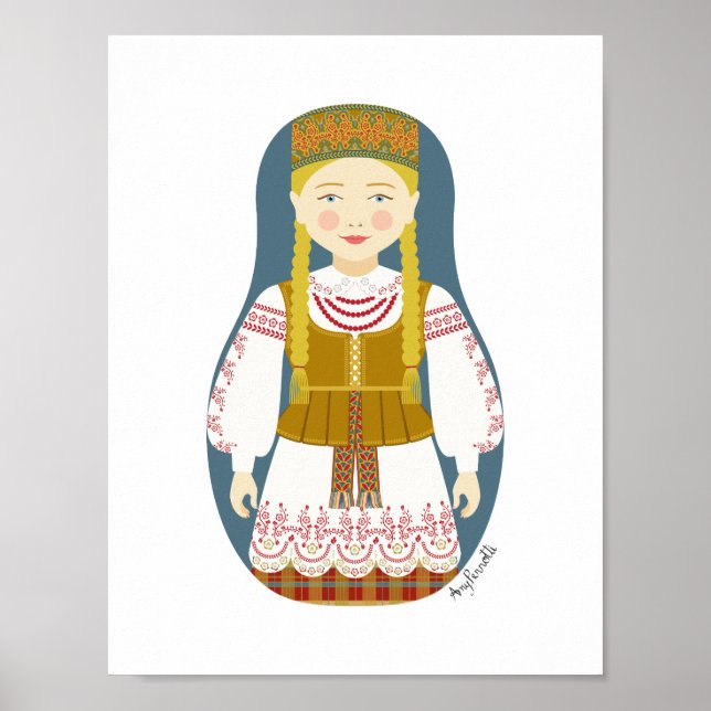 Lithuanian Matryoshka Poster (Front)
