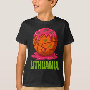 Lithuanian Saltirsciai Pink Soup Sketll Lithuania T-Shirt