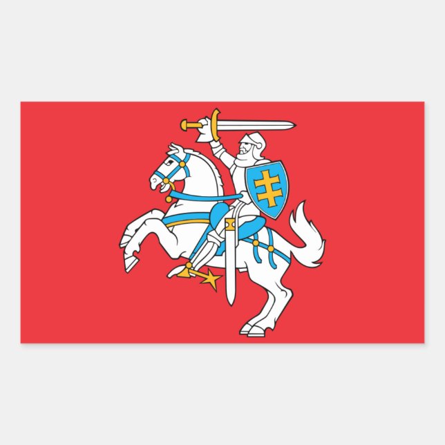 Lithuanian State Flag Sticker (Front)
