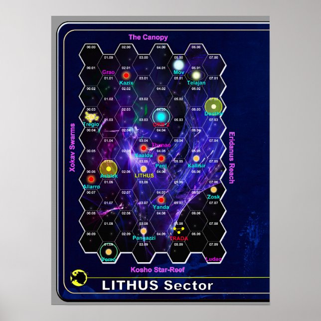 Lithus Sector Map Poster (Front)