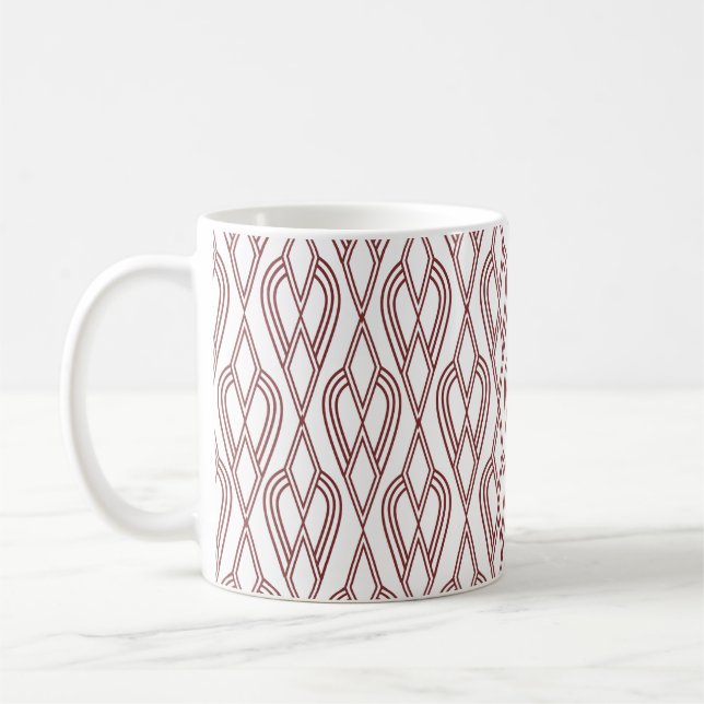 Lits à fleurs Art déco Coffee Mug (Gauche)