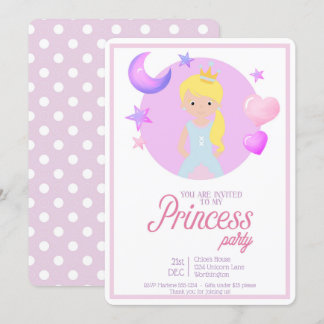 Litte Princesse Anniversaire Fête Invitation
