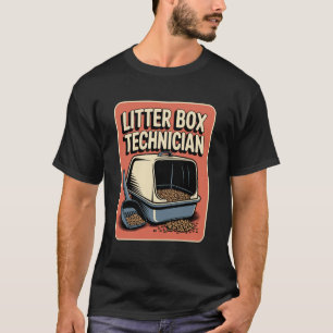 Litter Box Technician Cat Lover Funny Cat T-Shirt