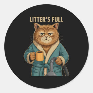 Litter’s Full Cat Ugly Christmas  Classic Round Sticker