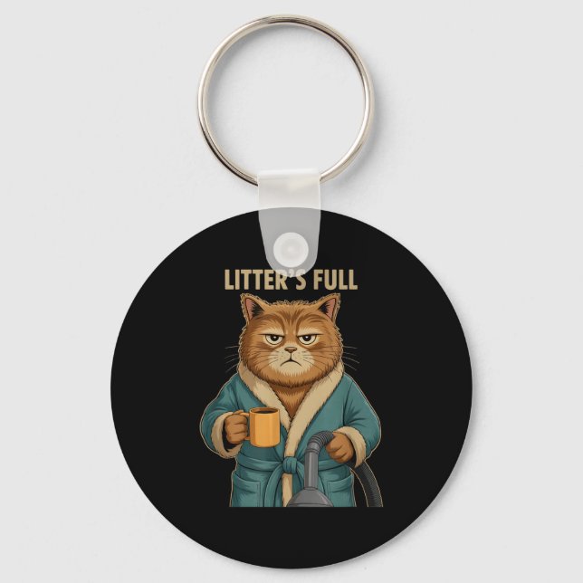 Litter’s Full Cat Ugly Christmas  Keychain (Front)