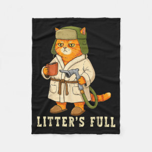 Litter’s Full Funny Cat Christmas Mpy For Cat Love Fleece Blanket