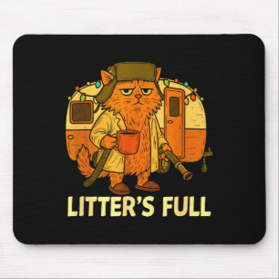 Litter’s Full Funny Cat Lovers Christmas For Men W Mouse Pad