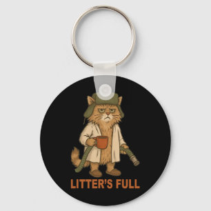 Litter’s Full Funny Cat Lovers Christmas Xmas _1 Keychain