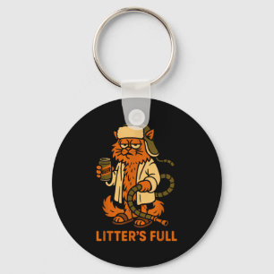 Litter’s Full Funny Cat Lovers Christmas Xmas  Keychain