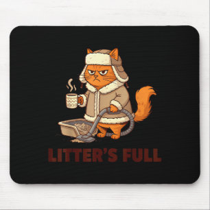 Litter’s Full Funny Cat Lovers Christmas Xmas Mouse Pad