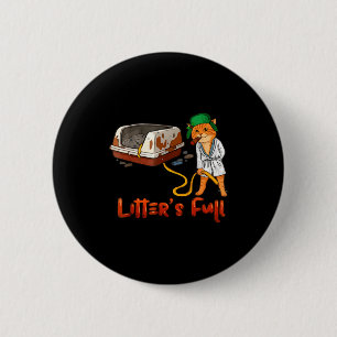 Litter’s Full Funny Cat Lovers Christmas Xmas Mpy 2 Inch Round Button